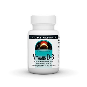 Vitamin D3 2000 IU by Source Naturals, Inc.  -  100 Softgel - 1 of 3