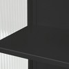 Sapphtopaz Modern Wall Mounted Bathroom Cabinet with Open Shelf & Towel Rack,2-Tier Wall Cabinet with Fluted Glass Doors Storage Cabinet - 2 of 4