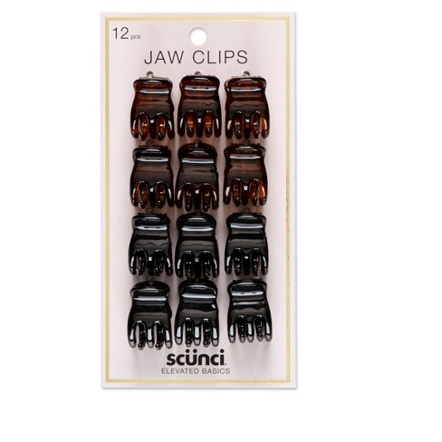 scunci 2cm Small 3-Prong Jaw Clips - 12pk - image 1 of 3