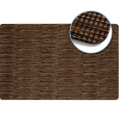 Smooth Step Brown and Black Rubber Kitchen Doormat