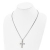 Chisel Stainless Steel and Textured Yellow IP-plated Cross Pendant on a 22" Curb Chain Necklace - 2 of 2