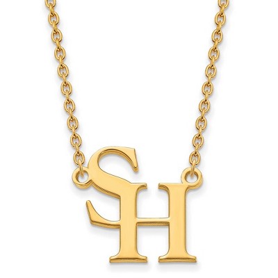 Black Bow Jewelry 10k Yellow Gold Sam Houston State Bearkats NCAA Necklace 18 Inch