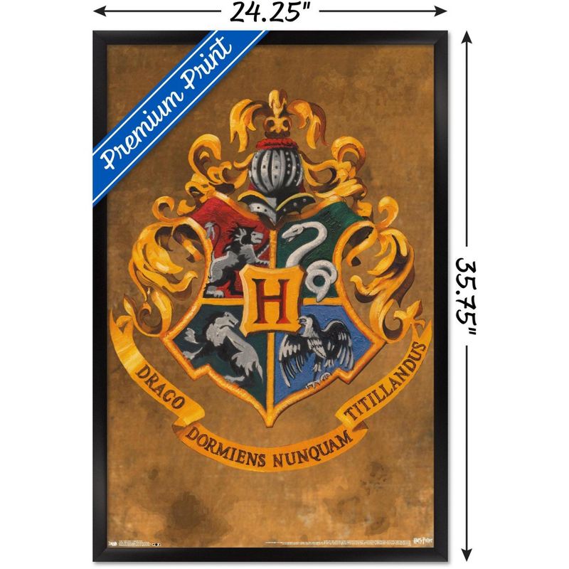 Trends International The Wizarding World: Harry Potter - Hogwarts Crest Framed Wall Poster Prints, 3 of 7