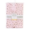 Hudson Baby Infant Girls Cotton Sleeveless Wearable Sleeping Bag, Sack, Blanket, Gold Pink Star - 2 of 2