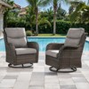 Buenhomino 3 Pieces Patio Bistro Set Outdoor Swivel Rocker Patio Chairs with Side Table Patio Furniture for Deck Porch Garden Balcony Poolside - 3 of 4