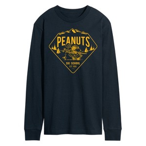 Men's - Peanuts - Ski School Long Sleeve Graphic T-Shirt - 1 of 4