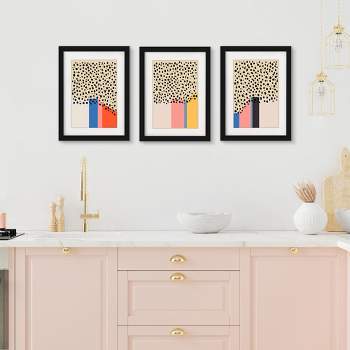 Americanflat Modern Abstract Color Studies By Melissa Wang - 3 Piece Gallery Framed Print Art Set