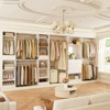 Aheaplus 16FT Heavy-Duty Closet System with 6 Hanging Rods and Mirror, Walk-In Closet Storage Organizer with Drawers - 3 of 4