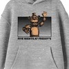 Five Nights At Freddy's Freddy Waving Half Tone Style Youth Boys Athletic Gray Hoodie - image 2 of 3