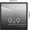 Americanflat 9x9 Picture Frame - Streamline Collection - Thin Border Square Frame for Tabletop and Wall Display - Black - 2 of 4