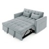 SEVOBAL Sofas Modern Foldable Sofa Bed Adjustable Backrest 3 Positions Convertible Velvet Sleeper for Living Room, Gray, 53.54"*37"*31.1" - 3 of 4
