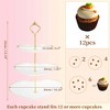Unique Bargains Heart-shaped 3-Layer Cake Display Holder with Tiered Serving Tray for Pastries Donuts and Fruits - 2 of 4
