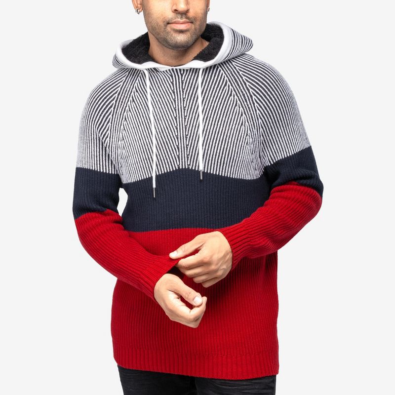 X RAY Men's Regular Fit Fashion Hoodie Knitted Sweater, 4 of 7