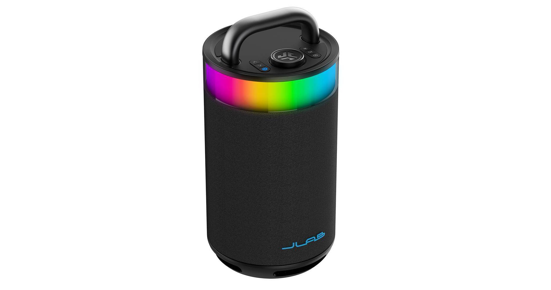 JLab Epic Party Portable Speaker - Black: Waterproof Bluetooth USB-C with LED Light