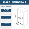 10mm Adjustable Universal Hinge Shower Door, Opens Outward, Features 6mm Tempered Glass - 2 of 4