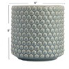 Storied Home Round Stoneware Planter Pot with Polka Dots, Sky Blue - 3 of 4