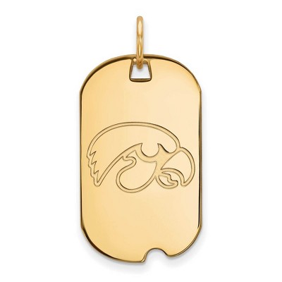Black Bow Jewelry 10k Yellow Gold Iowa Hawkeyes NCAA Pendant