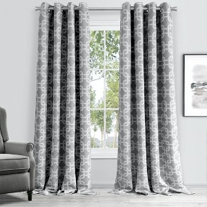 Dainty Home Interlock 100% Blackout Thermal Insulated Grommet Single Curtain Panel - 1 of 4