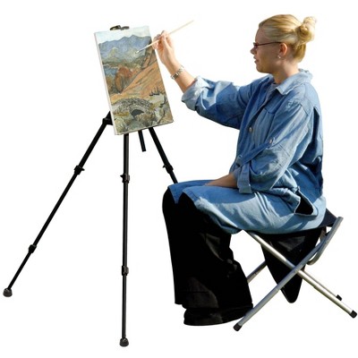 Black Adjustable Aluminum Portable Lightweight Tripod Easel Stand