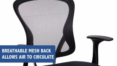 Modern Dark Gray Mesh Swivel Task Chair with Chrome Base