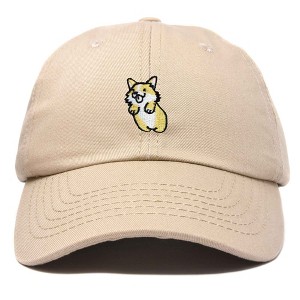 Dalix Leaping Corgi Embroidered Cap Cotton Baseball Hat Nautical Womens - 1 of 4