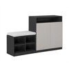 Okak Modern Freestanding Shoe Cabinet Console with Storage Bench & Shelves,Space Saving Shoe Rack for Corridors, Entrances - 3 of 4