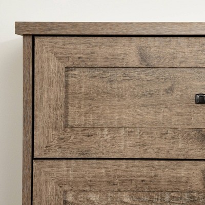 Weathered Oak 2-Drawer Farmhouse Nightstand