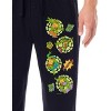 Teenage Mutant Ninja Turtles TMNT Men's Turtle Power Lounge Pajama Pants Black - 3 of 4