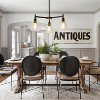 3 Light Black Chandelier Fixtures Over Table with Cylinder Clear Glass, Adjustable Height  for Dinning Room, Living Room, Kitchen Island - 4 of 4