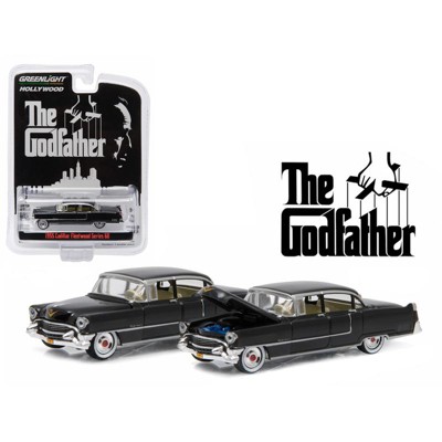 1955 Cadillac Fleetwood Series 60 Black "The Godfather" (1972) Movie 1/64 Diecast Model Car by Greenlight