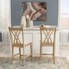 Powell Set of 2 Maggie Counter Height Barstools Natural - 3 of 4
