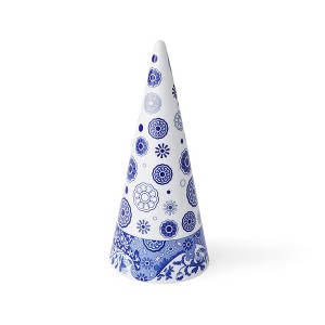 Spode Blue Italian Cone Shaped Topiary for Home Décor with Iconic Blue Italian Motif, Made of Fine Porcelain - 1 of 4