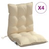vidaXL Lowback Chair Cushions 4 pcs Beige Oxford Fabric - 2 of 4