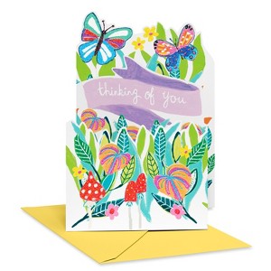 Carlton Cards Thinking of You Card for a Friend Butterflies Banner Leave - 1 of 4