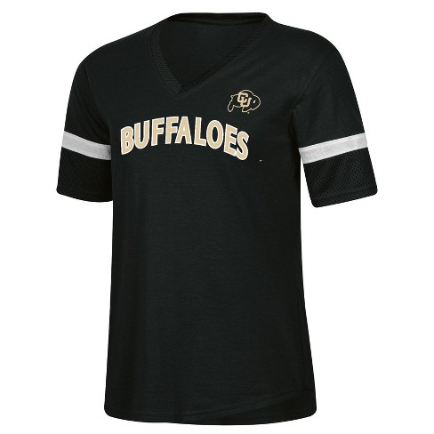 NCAA Colorado Buffaloes Women's Mesh Trim V-Neck T-Shirt - image 1 of 3