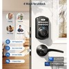 Itopfox Fingerprint Door Lock with Keyless Entry, Electronic Keypad Deadbolt, Digital Smart Code & Front Handle Sets, Auto-Locking, Easy Install - 3 of 4