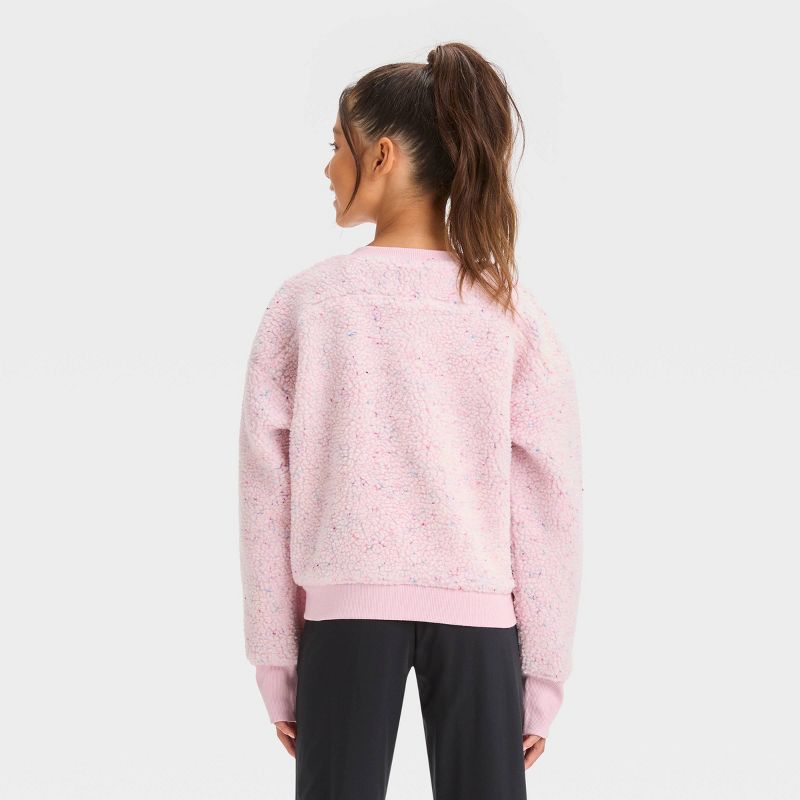 Girls&#39; Faux Fleece Shearling Pullover - All In Motion™, 3 of 5