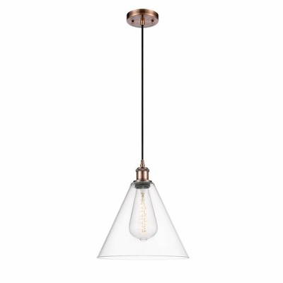 Berkshire - 1 Light Cord Hung Mini Pendant In Industrial Style-14.75 Inches Tall and 12 Inches Wide