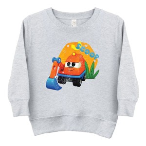 Leo the Truck Scoop Name Distressed - Toddler Graphic Sweatshirt - 1 of 3