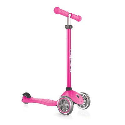 Globber Primo Pink 3-Wheel Kids Kick Scooter with Adjustable Height and Comfortable Grips for Boys and Girls