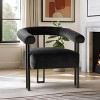 Modern Accent Chair Set of 2 ,Velvet Upholstered Accent Chair With Curved Backrest Armrest For Living Room Dining Room-Tanpinhause - 3 of 4