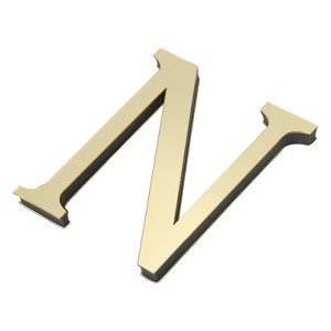 Unique Bargains Self-Adhesive Letter Acrylic Alphabet Mirror Wall Stickers - 1 of 4