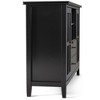 53" Solid Wood Tall TV Media Stand with Handcrafted Finish, Cord Management, and Tempered Glass Doors for Living Room and Bedroom - 2 of 4