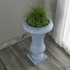 LeisureMod Urn Planter Pot in Fiberstone with Drainage Holes for Indoor and Outdoor Daisy Collection - 3 of 4