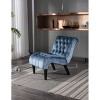 CAVINAS Velvet Upholstered Accent Chair with Wooden Legs,Modern Armless Chair,Leisure Chair for Bedroom,Reading Room - 2 of 4