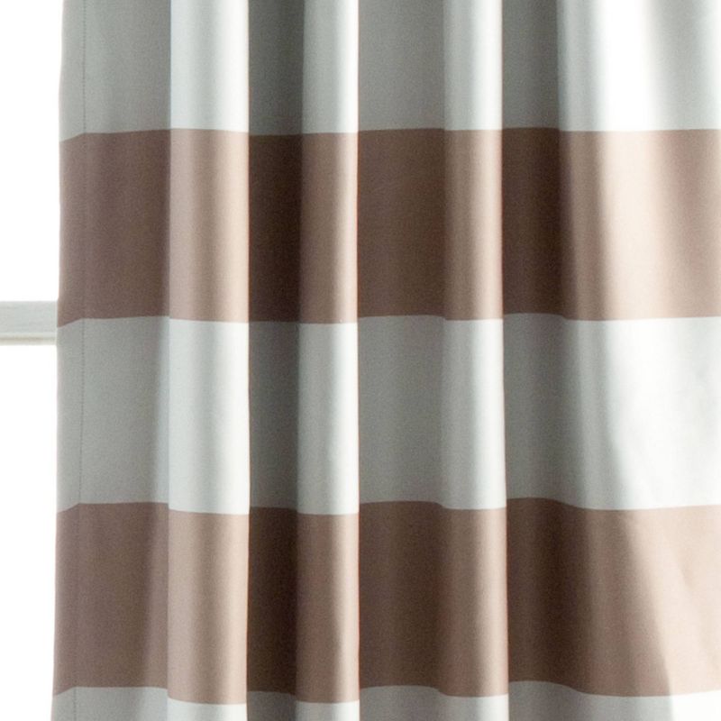 2pk 52&#34;x84&#34; Light Filtering Striped Window Curtain Panels Taupe Brown - Lush D&#233;cor, 4 of 8