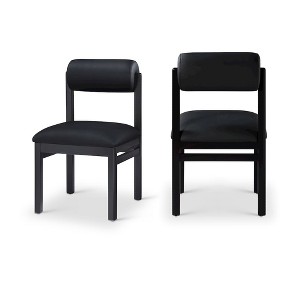 Meridian Furniture,Roundhill Vegan Leather Upholstered Dining Chair, Set of 2 - 1 of 4