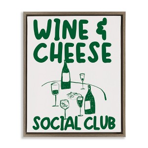 Stupell Industries W. & Cheese Social Club Black Framed Floater Canvas Wall Art - 1 of 4
