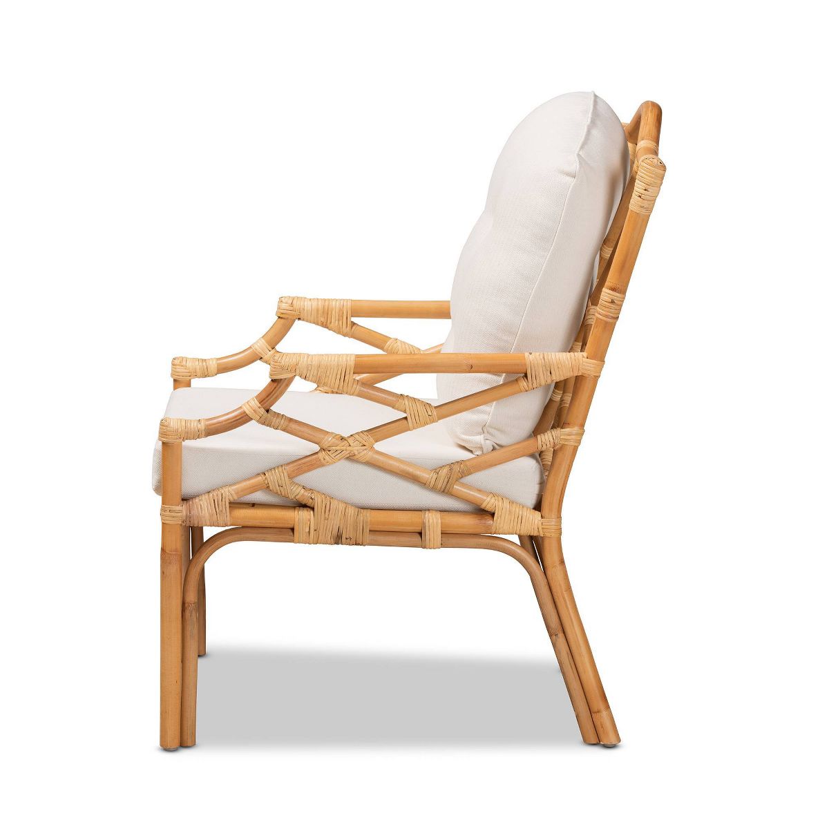 Sonia Rattan Armchair Natural/White - bali & pari - thumbnail 3