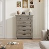 Garvee 5 Dresser for Bedroom, 41.3" Tall Drawer Dresser with Storage Freestanding, Wooden Closet Storage Chest for Living Room, Bedroom - 2 of 4